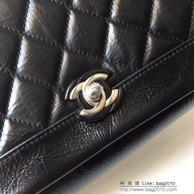 香奈兒CHANEL爆款Chanel 2018春夏最新57602 皺紋油臘皮棱格單肩斜挎休閒包 DSC1302